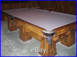 Antique Brunswick Billiards Kling Pool Table