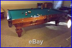 Antique Brunswick Billiards Manhattan Pool Table