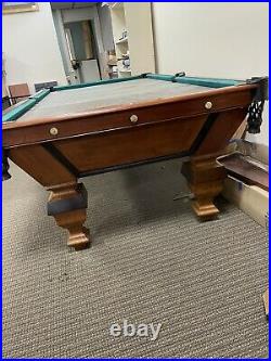 Antique Brunswick Billiards Victorian Era 8 Pool Table Restored
