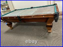 Antique Brunswick Billiards Victorian Era 8 Pool Table Restored