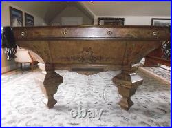 Antique Brunswick Brilliant Novelty 9' x 5' Billiard Table