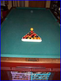 Antique Brunswick Challenger Slate Billiard Table