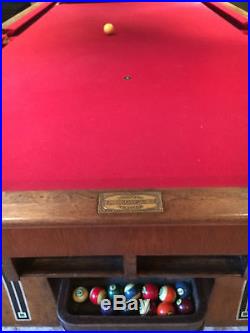 Antique Brunswick KLING Pool Table Rare With Ball Return