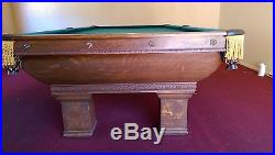 Antique Brunswick Newport Circa 1900 Pool Table Billiard Collectors Nice! Rare