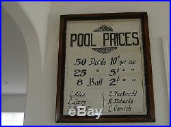 Antique Brunswick Pool Room 1906 Wellington Table