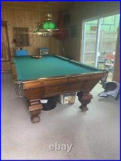 Antique Brunswick Pool Table 1898