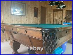 Antique Brunswick Pool Table 1898