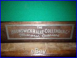 Antique Brunswick Pool Table 9 Feet The Arcade