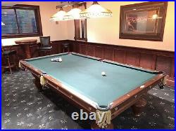 Antique Brunswick Pool Table Narragansett Model Fully Restored