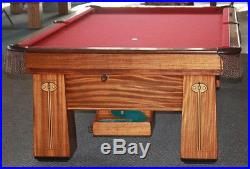 Antique Brunswick Regina Pool Billiards Table 9' Amazing Condition