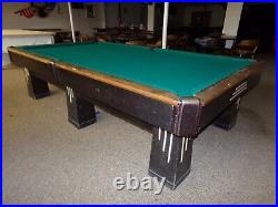 Antique Brunswick Snooker Pool Table