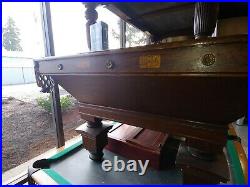 Antique Brunswick Southern Model Pool Table