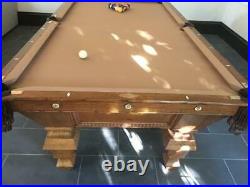 Antique Brunswick Victorian Pool Table 46 by 92