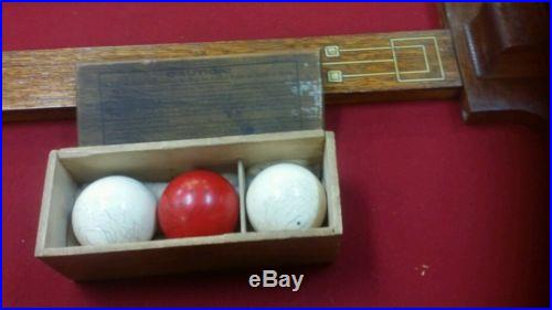 Antique Brunswick richelieu billiard table