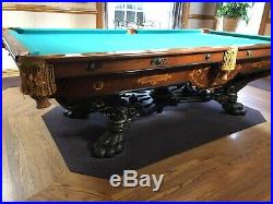 Antique Cats Paw Brunswick Pool Table 1845-1960