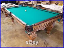 Antique J M Brunswick Balke 8' pool table restored 1880's Eclipse