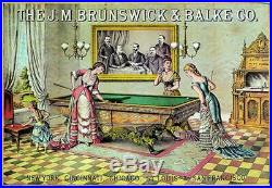 Antique J. M. Brunswick & Balke Billiard Cue and Cloak Closet, c. 1900s