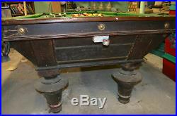 Antique Late 1800's POOL TABLE