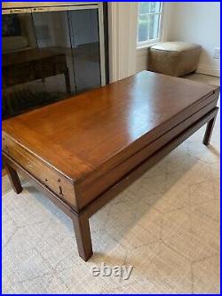 Antique Mahogany Bagatelle Game Box Coffee Table