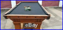 Antique Mission Oak billiard pool table 1895-1905