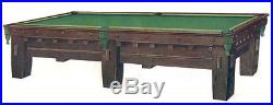 Antique Mission Style Brunswick billiard pool table with accessories