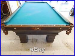 Antique Passow 4 1/2 X 9 Brunswick Golden Oak Wellington Billiards Pool Table
