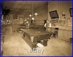 Antique Pool Table 1890 Brunswick Eclipse oversized 8' Pocket Billiard Monarch