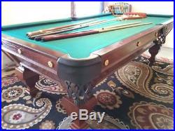 Antique Pool Table 8' Victorian Oak RARE Manufacturer Koehler and Hinrichs