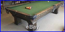 Antique Pool Table 9ft Custom Made, Vintage billiard table 9 foot, Antiques
