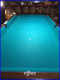 Antique Pool Table Brunswick Balke-Collender Co. Monarch Cushion New Felt/pocket
