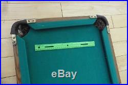 Antique Pool Table Mini Billiards toy Vintage with legs & balls apx 36 x 19.5