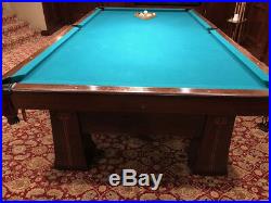 Antique Pool Table Regent Brunswick Balke-Collender Co. Monarch Cushions