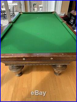 Antique Pool Table The Brunswick-Balke Collender Co