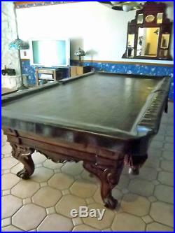 Antique Pool table 4.6ft x 9ft 1880's