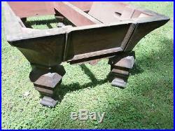 Antique Pool table Base only Emanuel Brunswick Pool late 1800's