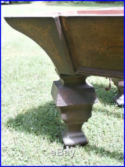 Antique Pool table Base only Emanuel Brunswick Pool late 1800's
