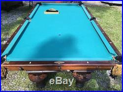 Antique Rosewood With Satinwood Inlaid Pool Table, H. W. Collender Co