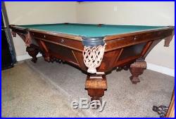 Antique / Vintage 1879 Brunswick Nonpareil 8 foot Pool table / Billiard table