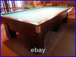 Antique/ Vintage 1921 Brunswick 10' Billiard Table Regina