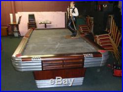 Antique/Vintage Brunswick Billiards Mid Century Modern 9' Centennial Pool Table