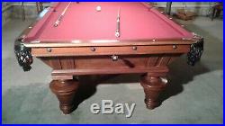 Antique pool table (9foot, schwikert&sons1890s with original accessories)