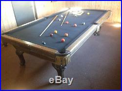 Antique vintage Murrey pool table, 3 piece Italian Slate, billiards billiard