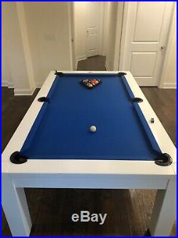 Aragon 7 Foot Dining Pool Table White