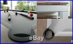 Aramith Alum Powder Coated w Black Lacquer Top Fusion Pool Table w Benches