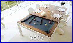 Aramith Alum Powder Coated w Black Lacquer Top Fusion Pool Table w Benches