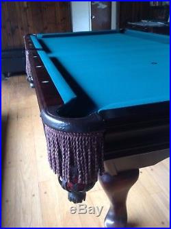 Authentic Brunswick 8 Billiard Pool Table with Light Cues Balls and etc