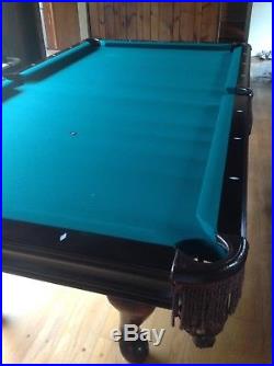 Authentic Brunswick 8 Billiard Pool Table with Light Cues Balls and etc