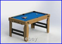 BCE BLF-5 ft Folding Pool Snooker Table, cues, balls. Play out of the box. Assembled