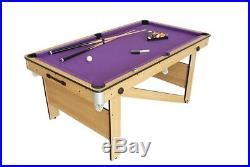 BCE RILEY CP-5AG Rolling Lay flat Folding 5' Pool Table balls cues & accessories