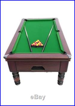 BRAND NEW 7ft X4 ROSETTA TRADITIONAL POOL TABLE SLATE BED COIN OP MATCH SIZE